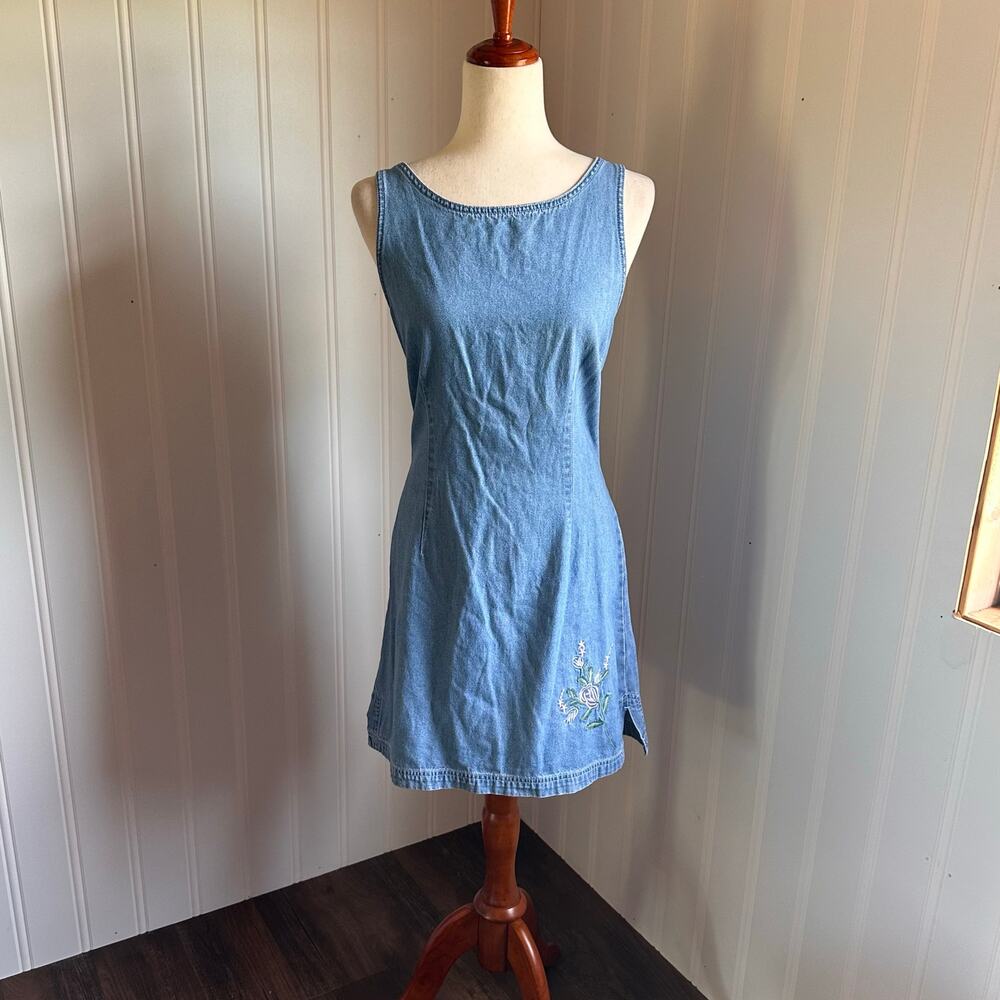 Vintage 90s/Y2K Denim Mini Dress Juniors 11/12